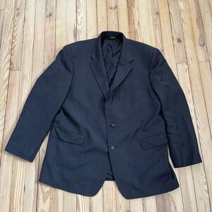Jos A Bank Mens 48R Wool Blazer Sport Coat business Charcoal Gray Two Button